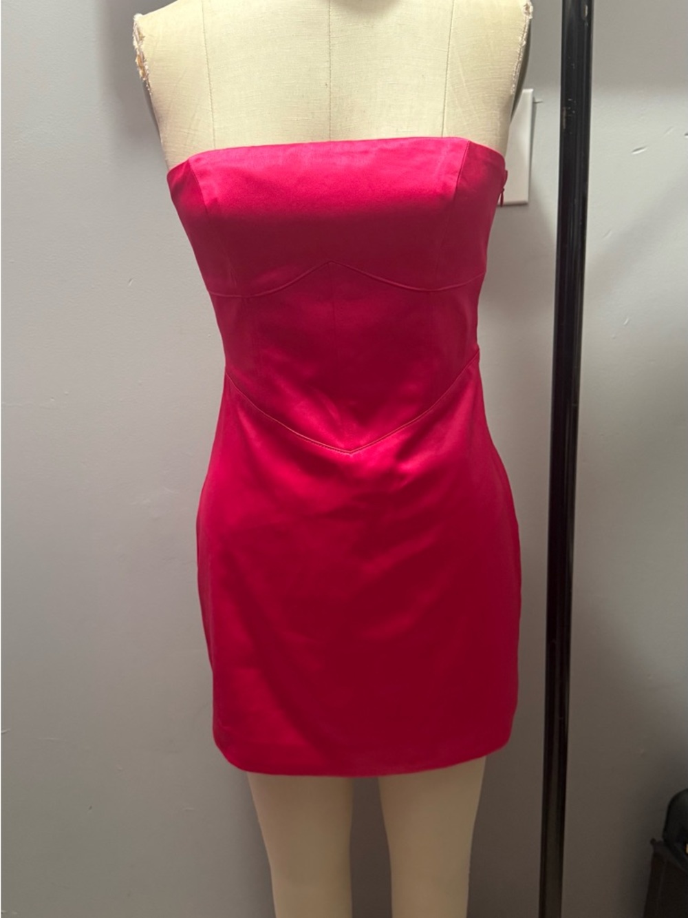 Forever 21 Strapless Mini Dress in Hot Pink